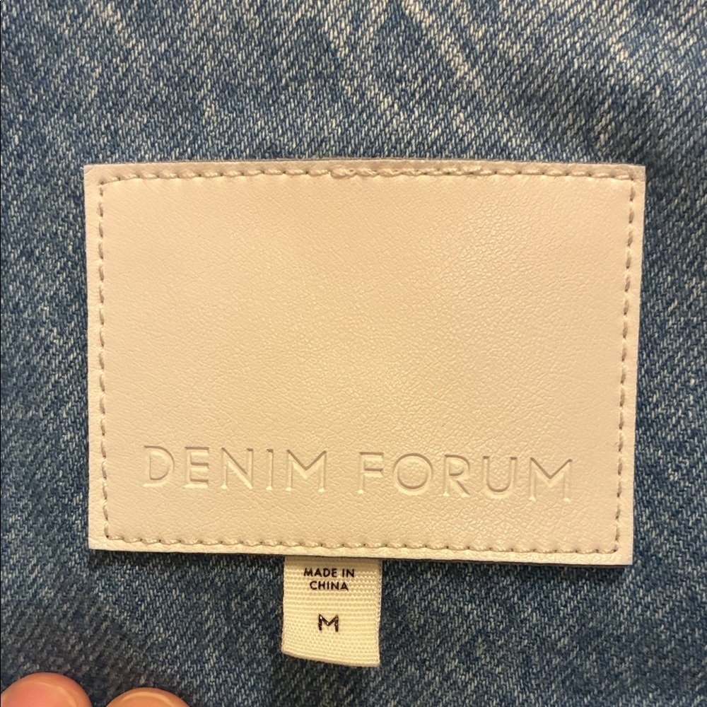 Aritzia    DENIM FORUM Blue Denim Jacket LIKE new 🆕 - Picture 3 of 8